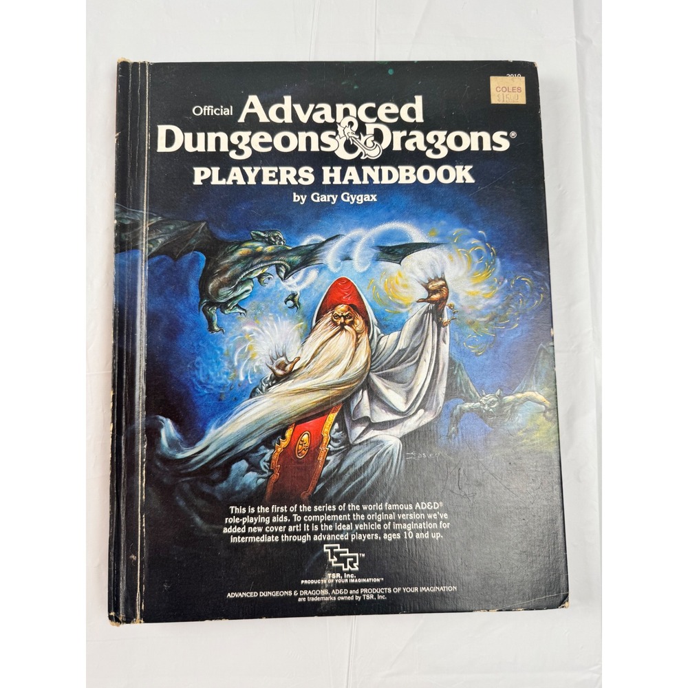Vintage Advanced Dungeons & Dragons Players Handbook Gary Gygax TSR 1980